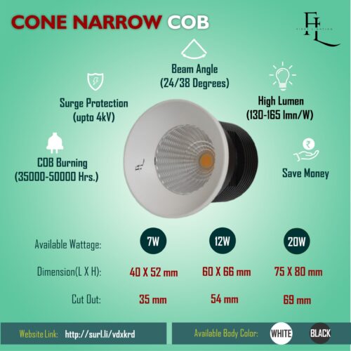 CONE NARROW COB